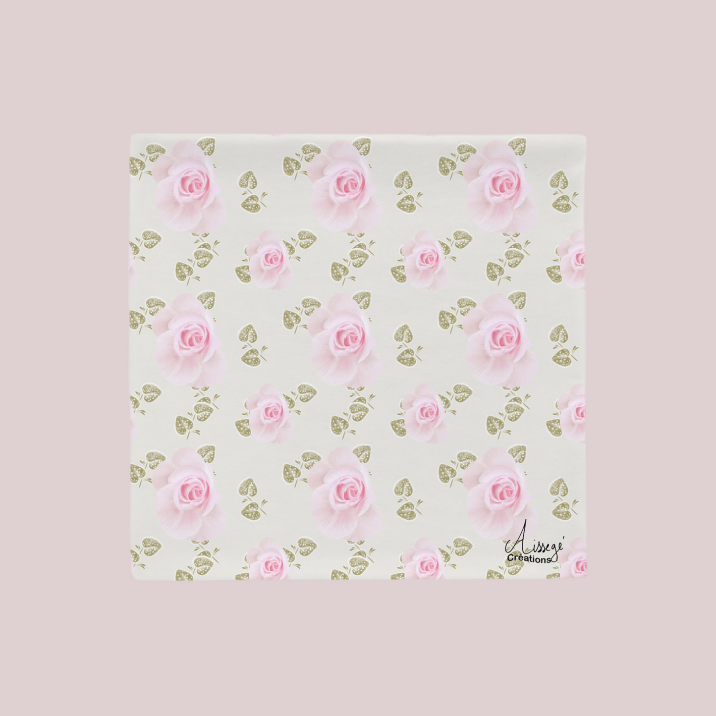 Housse de Coussin " Roses Douceur"