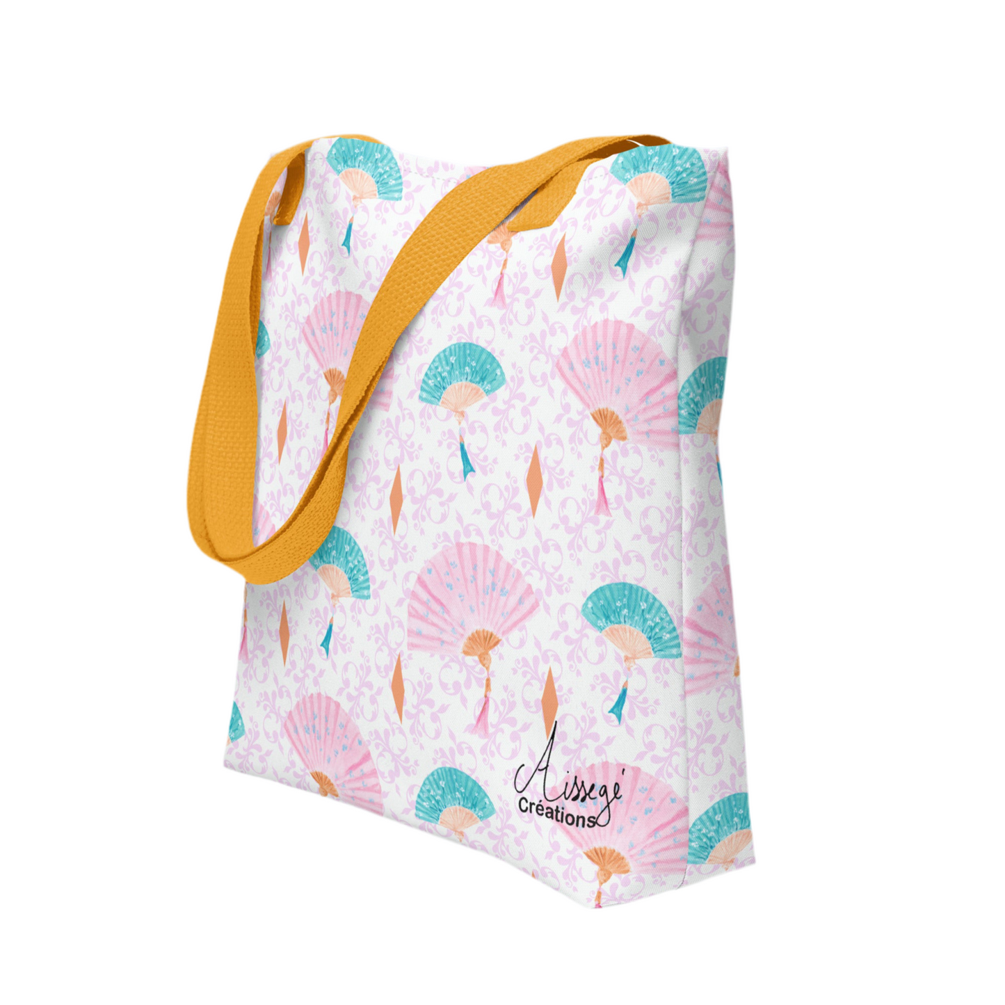 Tote bag "Eventails" - Jaune - Aissegé Créations