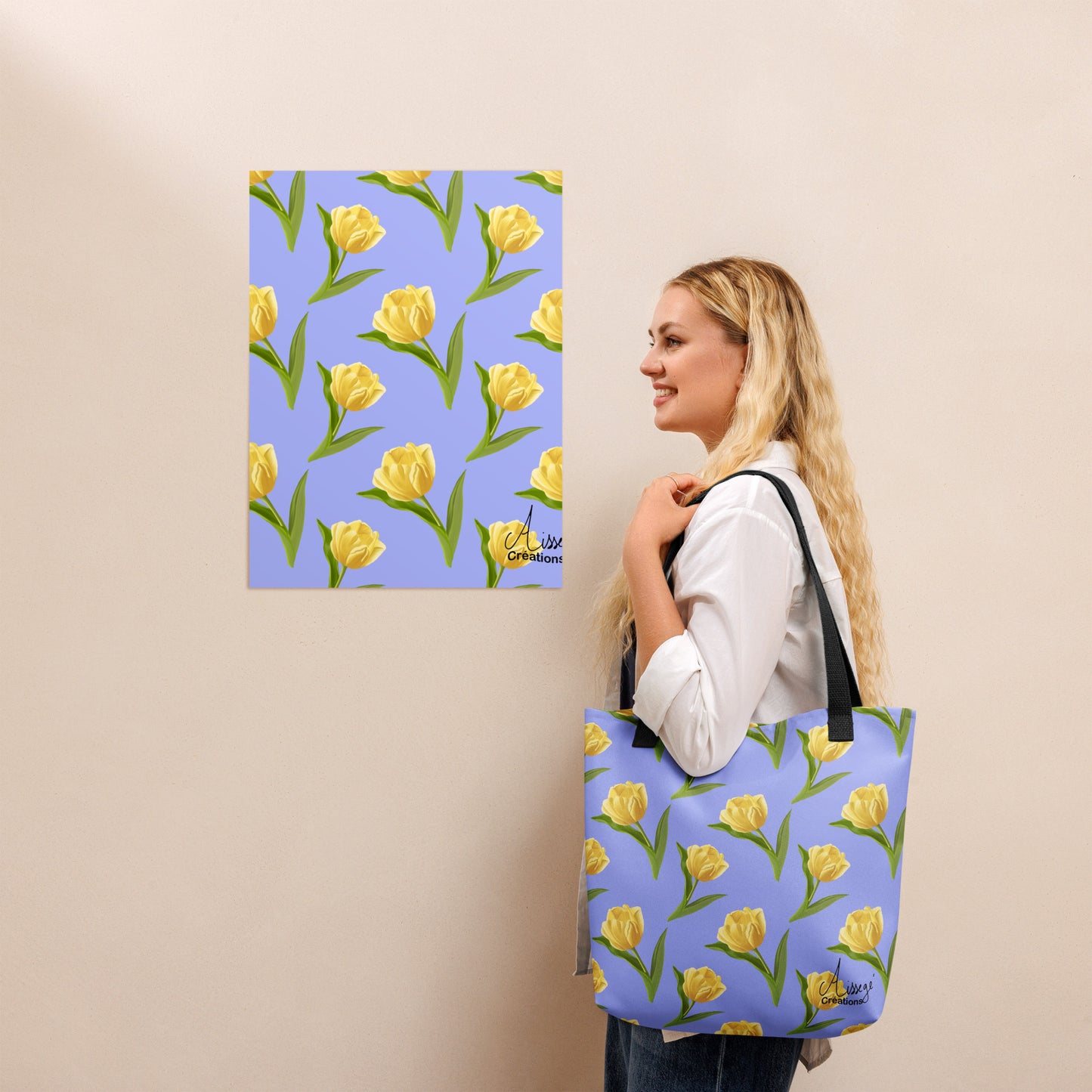 Tote bag "Les tulipes jaunes"