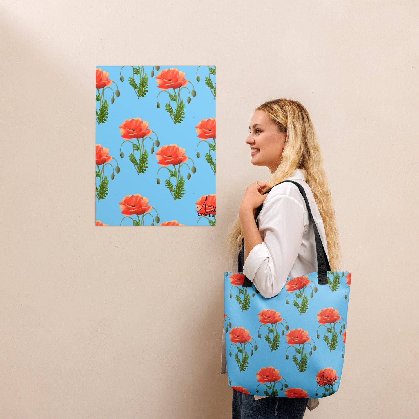 Tote bag "Coquelicots"