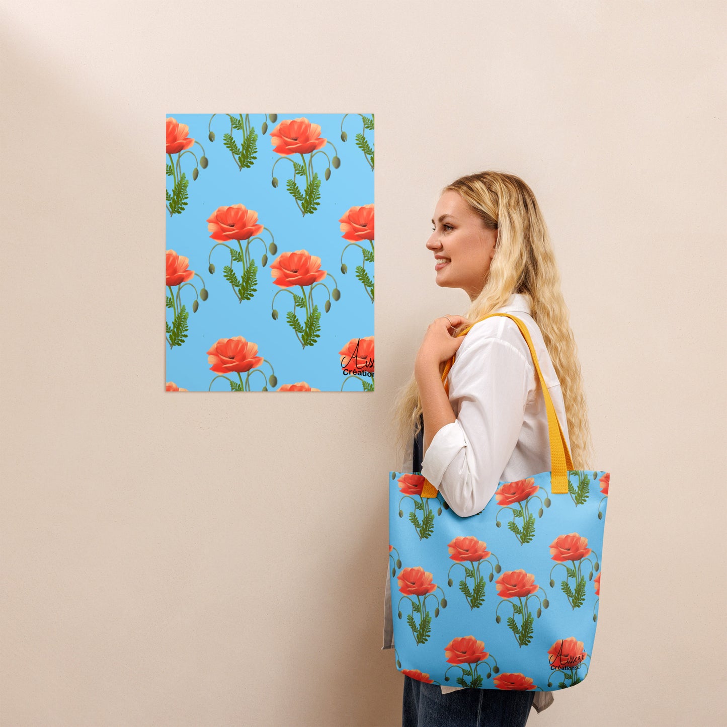 Tote bag "Coquelicots"