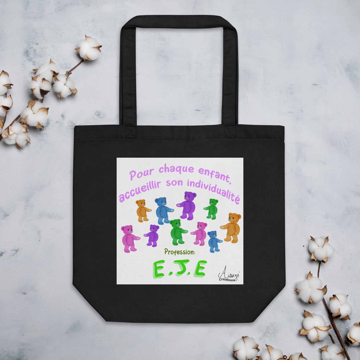 Organic Tote Bag "Individualized Reception 2, EJE."