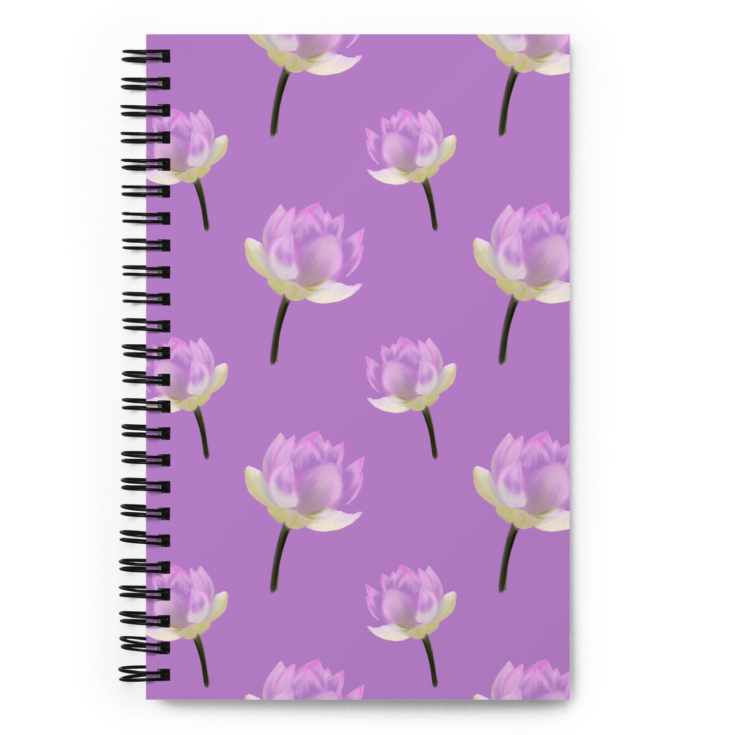 "Purple Water Lilies" Spiral Notebook