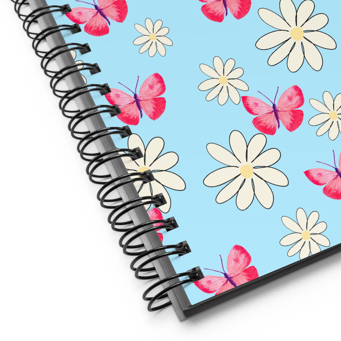 Carnet à spirale "Papillons et marguerites"
