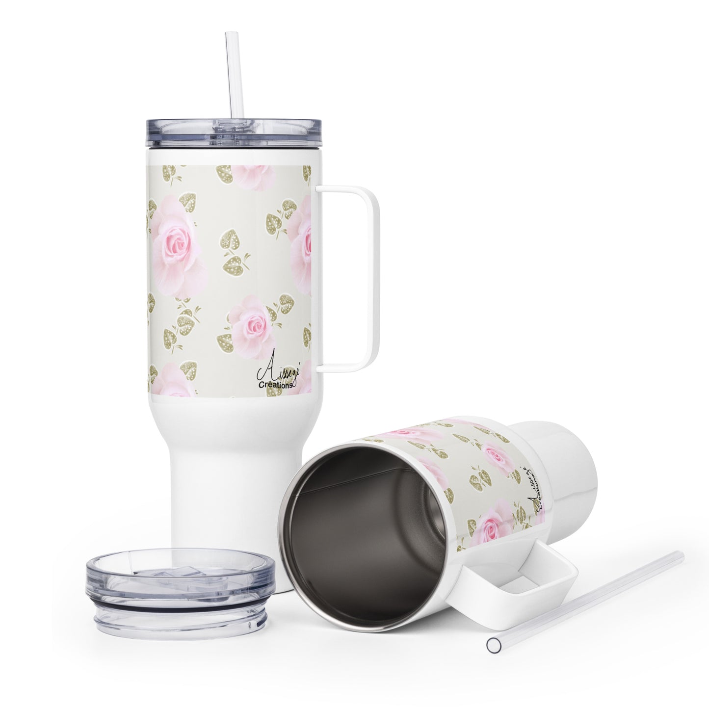 Mug avec anse "Roses douceur"