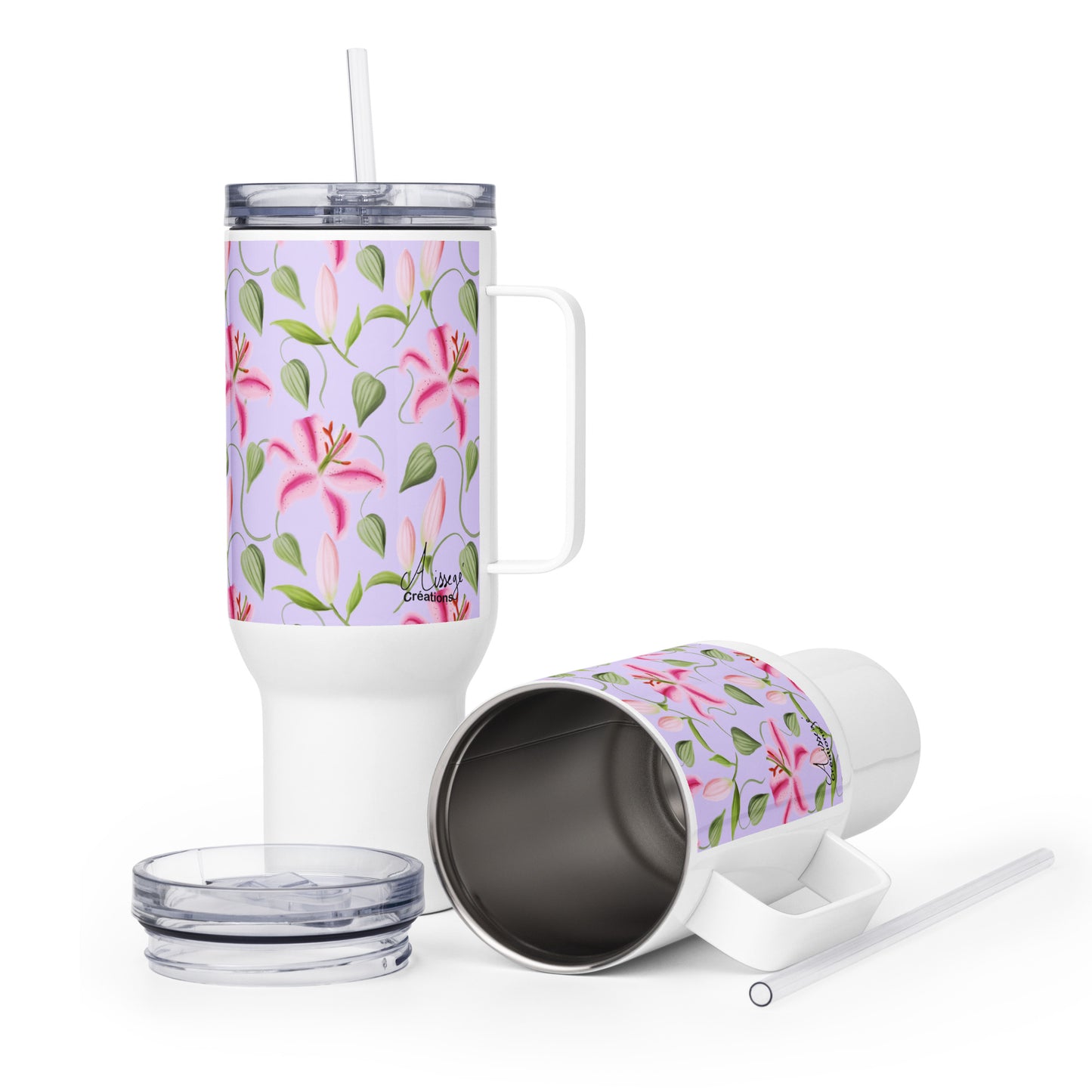 Mug with handle "Les Lys"
