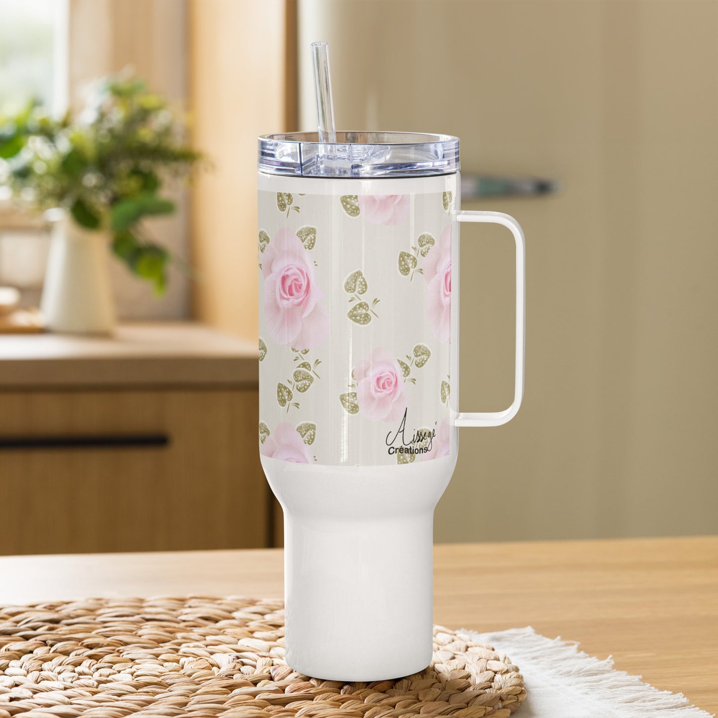 Mug avec anse "Roses douceur"