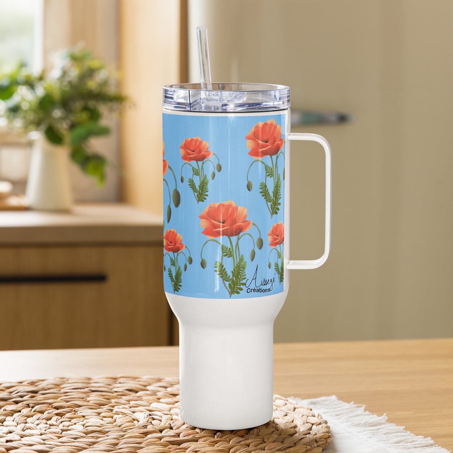 Mug avec anse "Coquelicots"