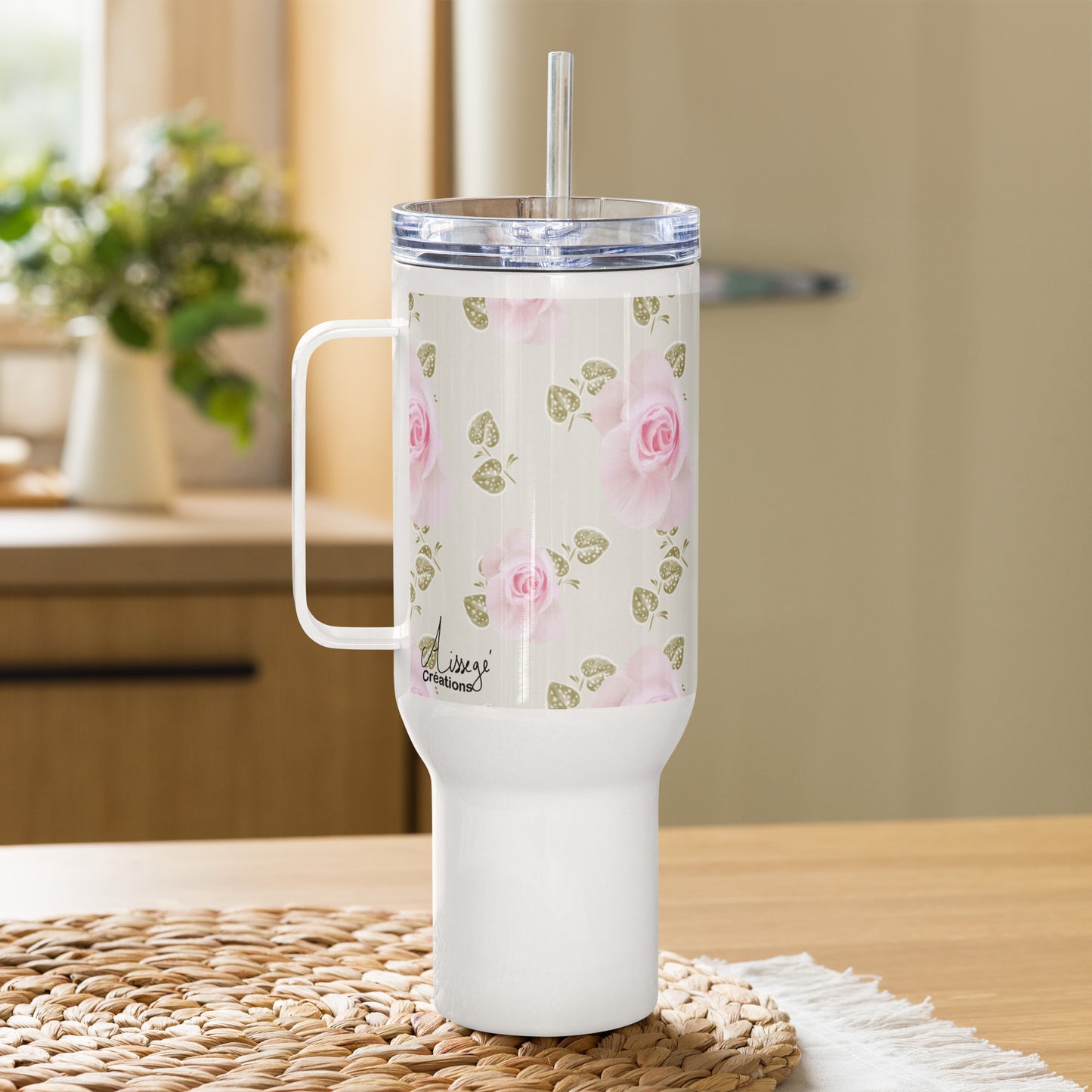 Mug avec anse "Roses douceur"