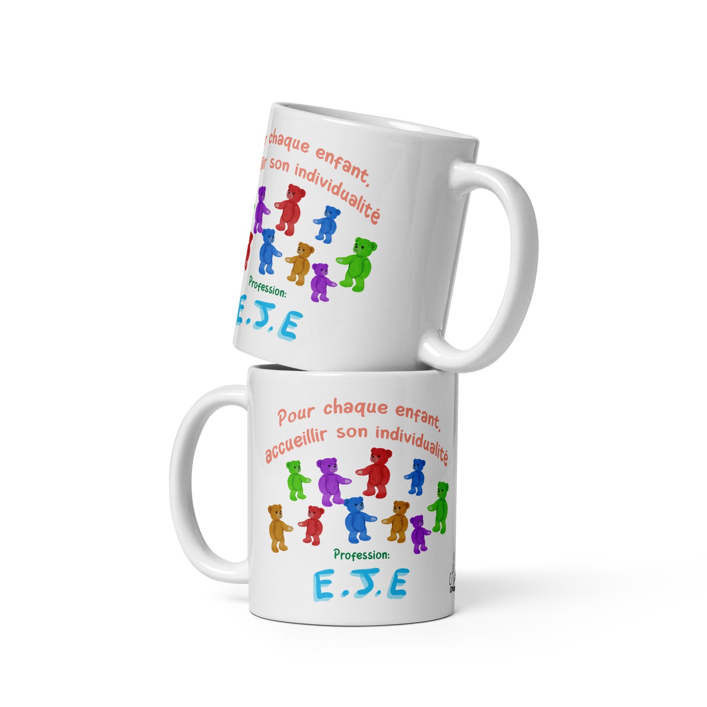 Glossy White Mug "Individualized Reception 3, EJE"