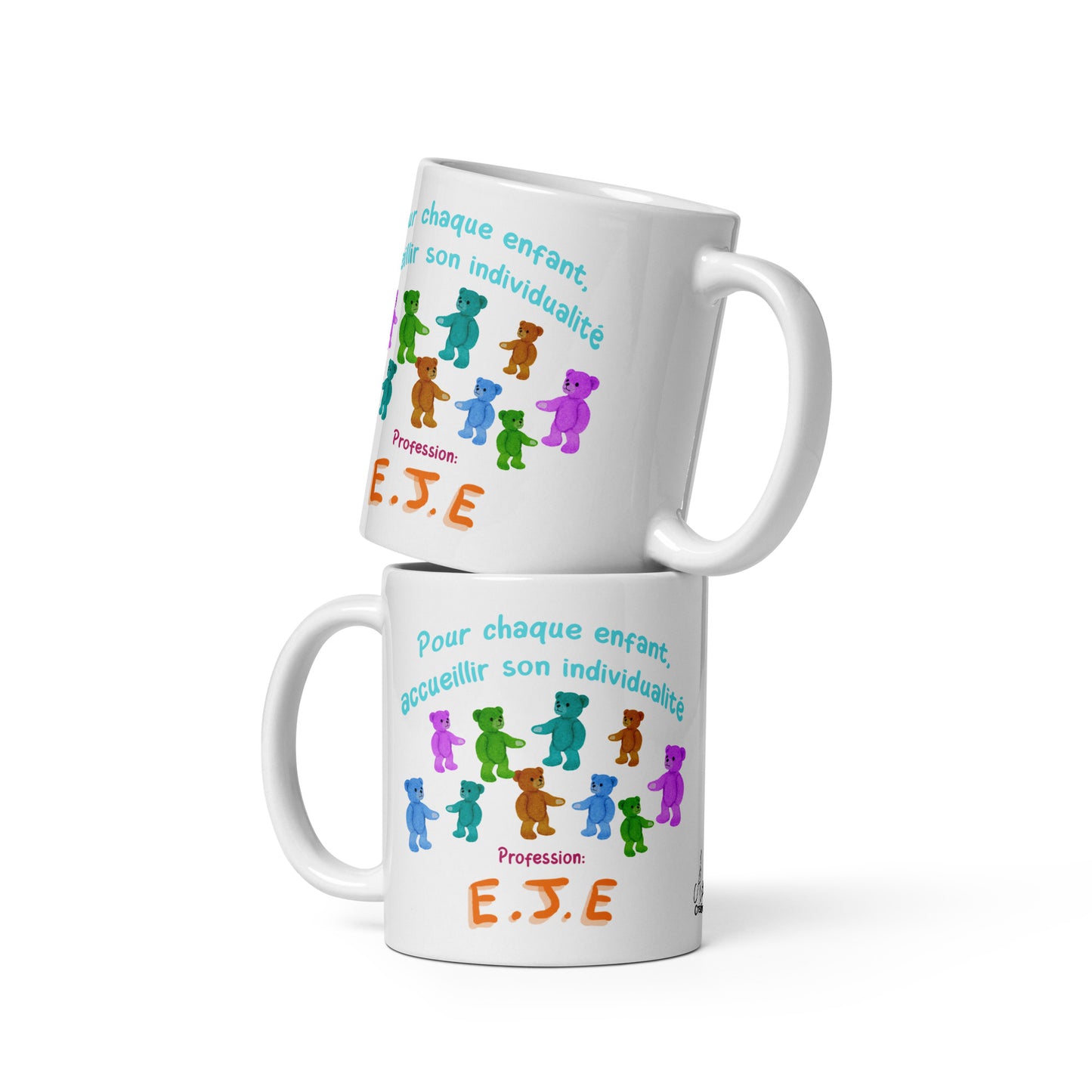Glossy White Mug "Individualized Reception 1, EJE"