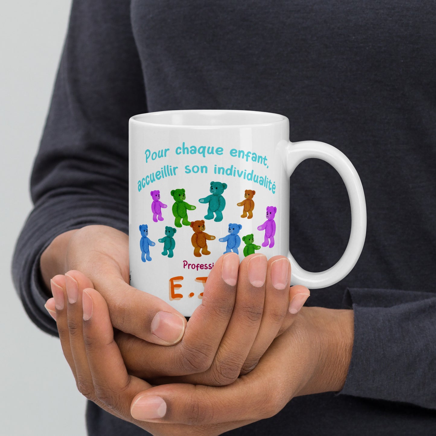 Glossy White Mug "Individualized Reception 1, EJE"