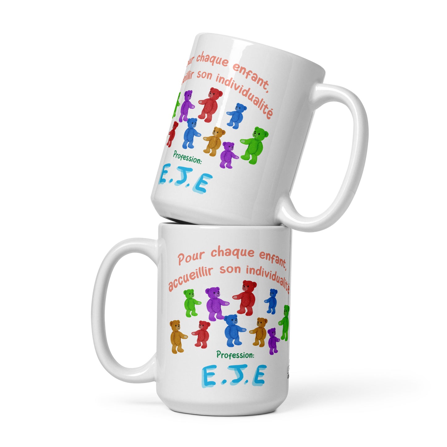 Glossy White Mug "Individualized Reception 3, EJE"