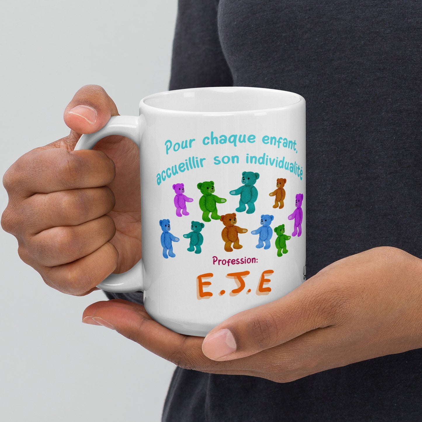Glossy White Mug "Individualized Reception 1, EJE"