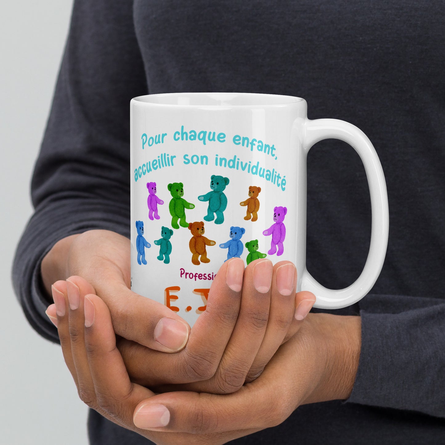 Glossy White Mug "Individualized Reception 1, EJE"