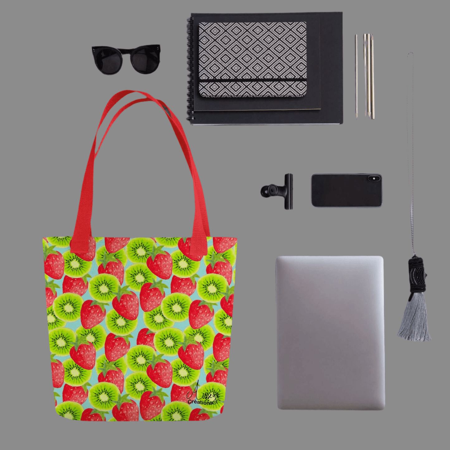 “Kiwis-Strawberries” tote bag