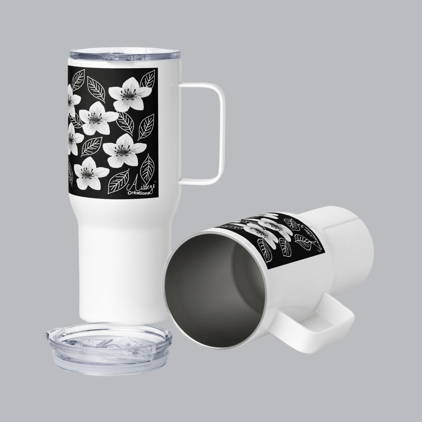 Mug with handle "Black and White"