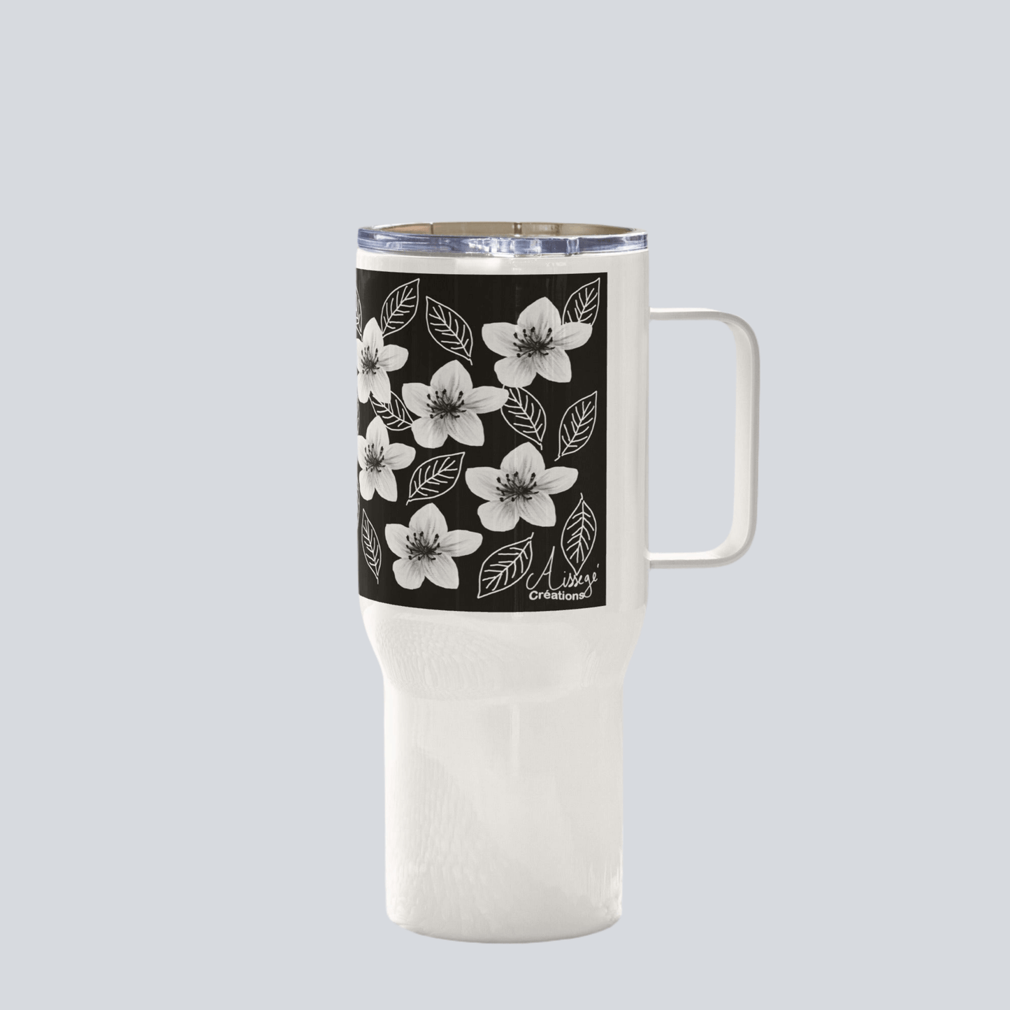 Mug with handle "Black and White"