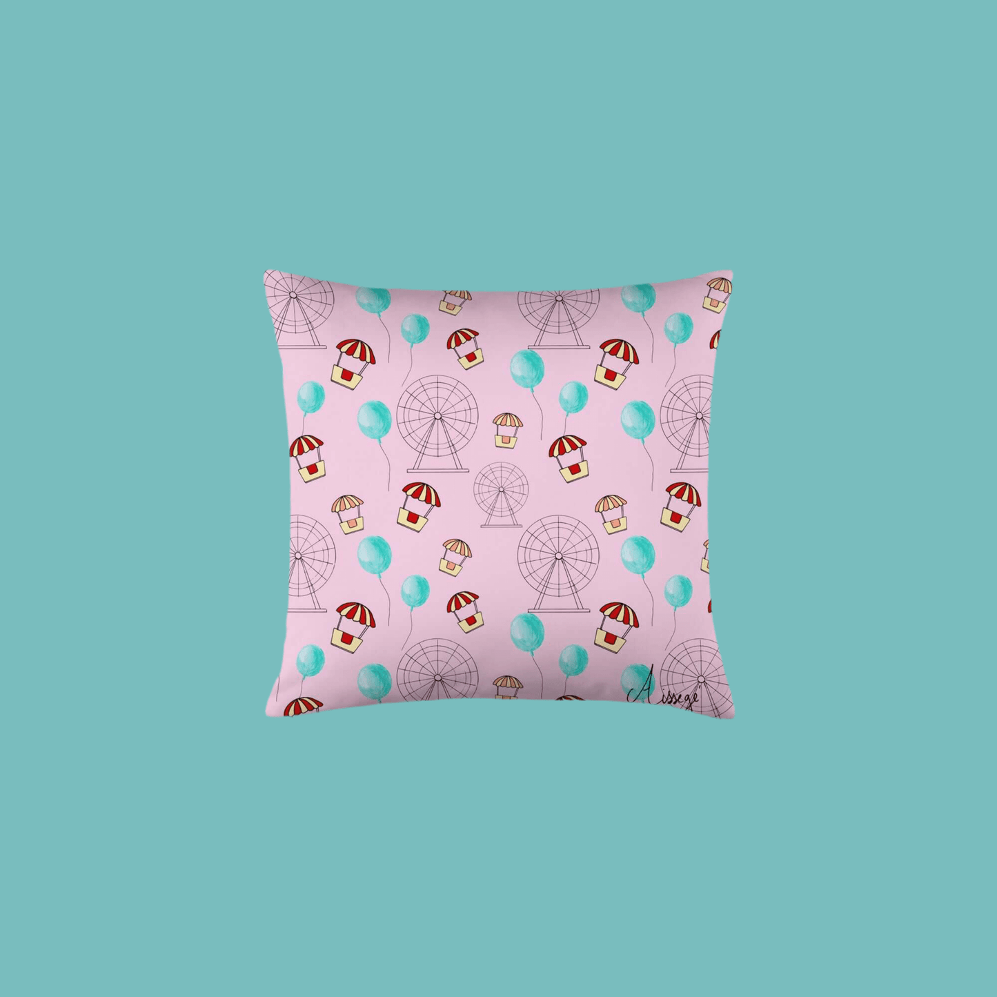 Classic Cushion "Funfair and cotton candy"