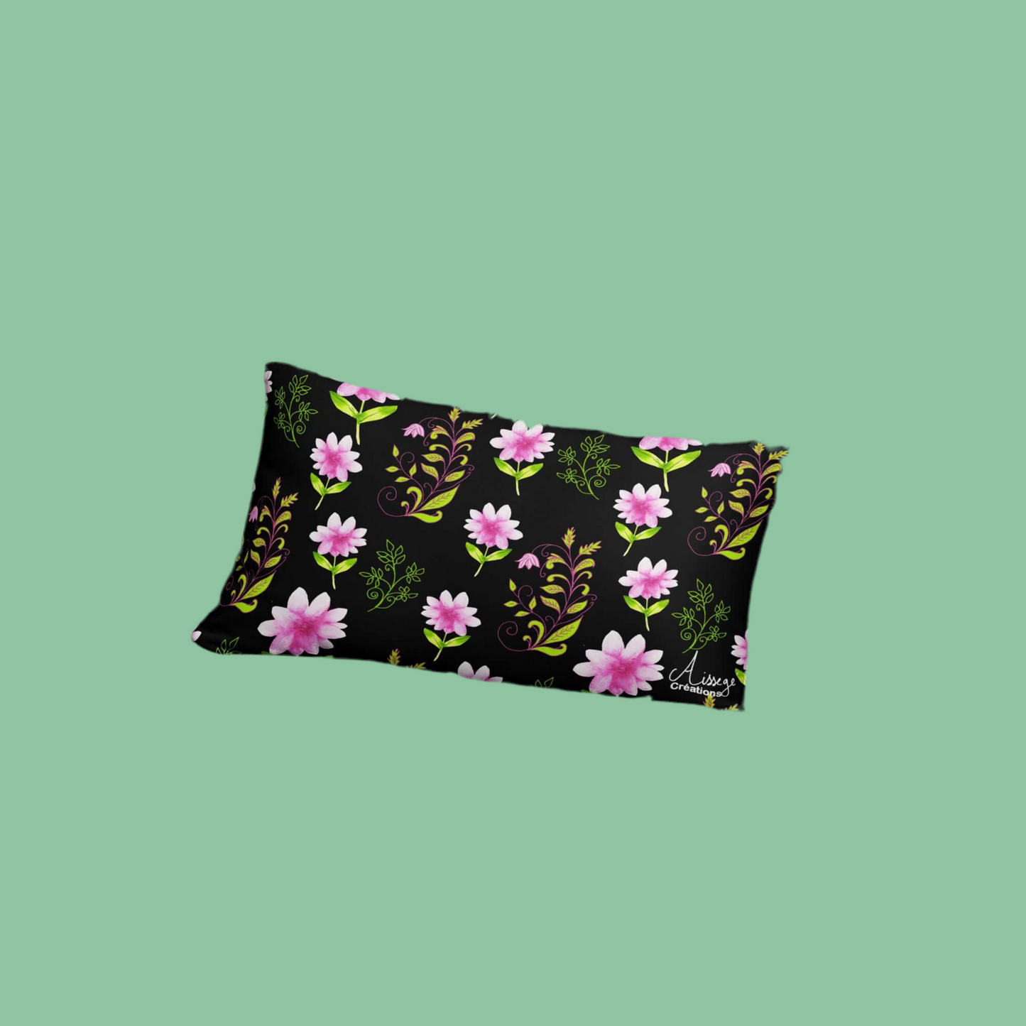 Housse de Coussin "Fleurs et Arabesques"