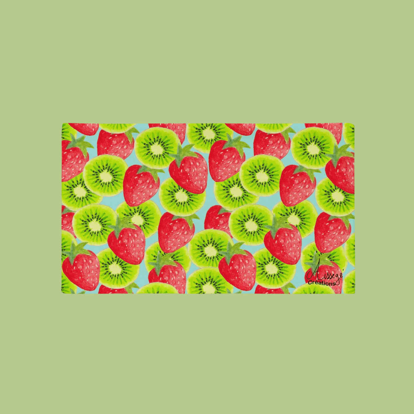 Housse de Coussin "Kiwis-Fraises"