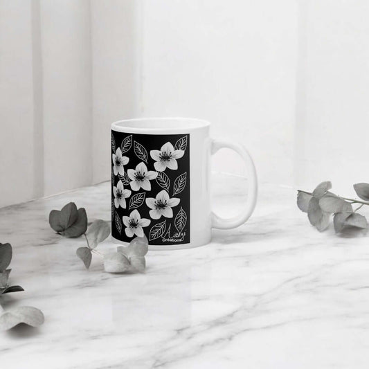 Mug Blanc Brillant "Noir et Blanc"