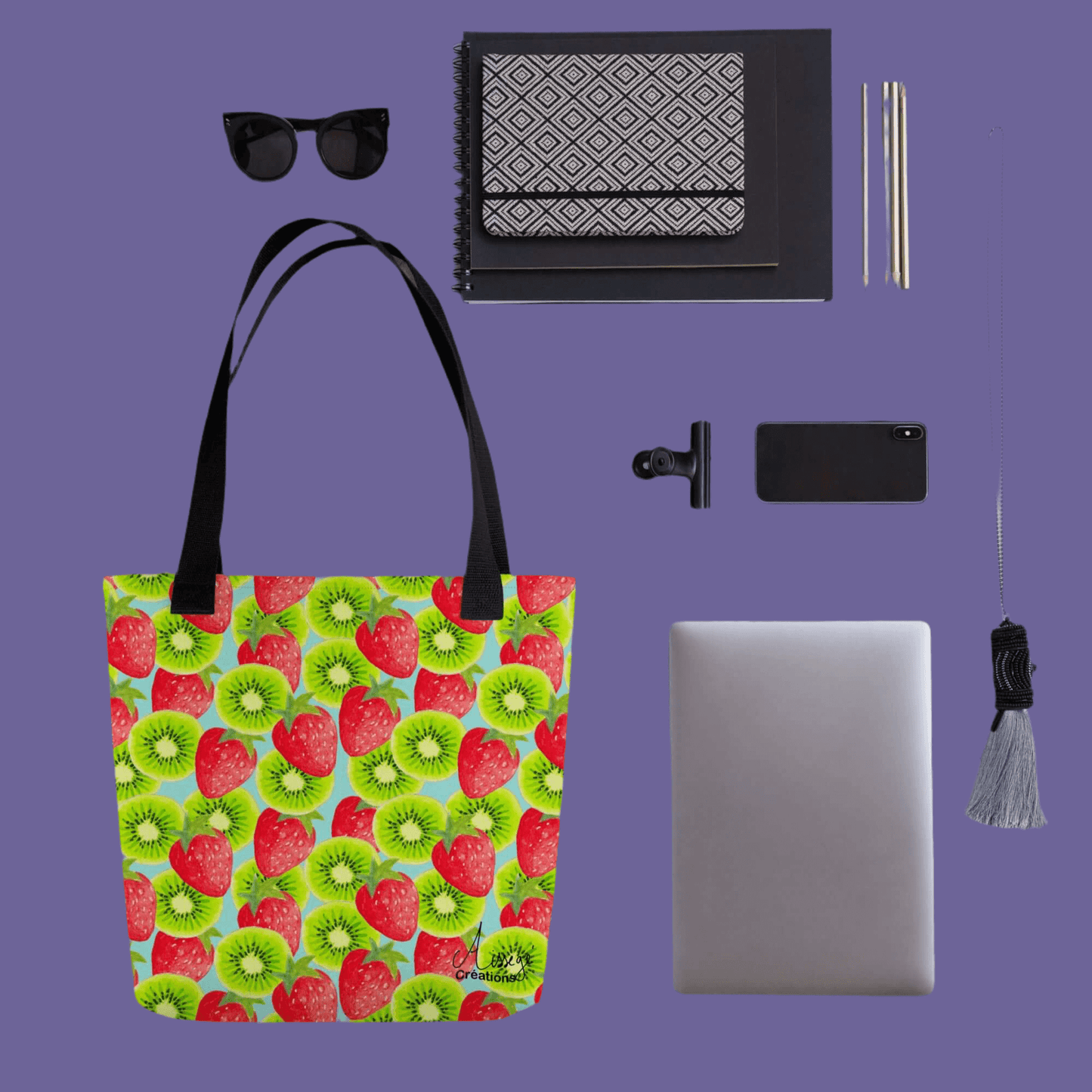 “Kiwis-Strawberries” tote bag