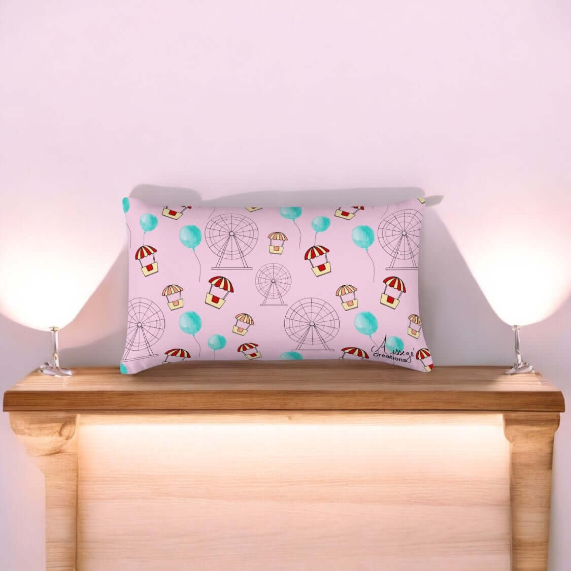 Classic Cushion "Funfair and cotton candy"