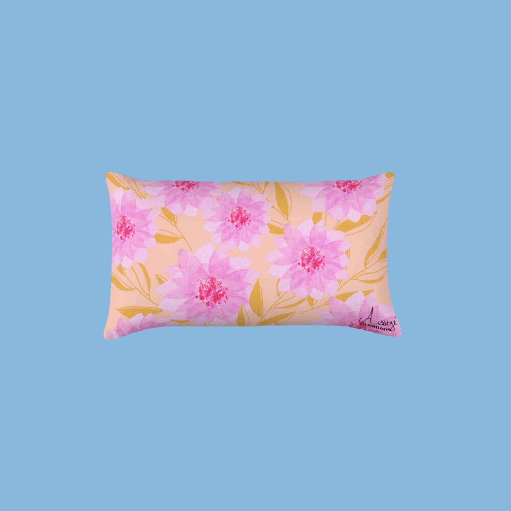 Coussin Classique "Roses et Pêche"