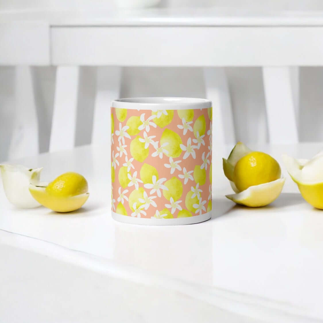 Mug Blanc Brillant "Citrons acidulés  "