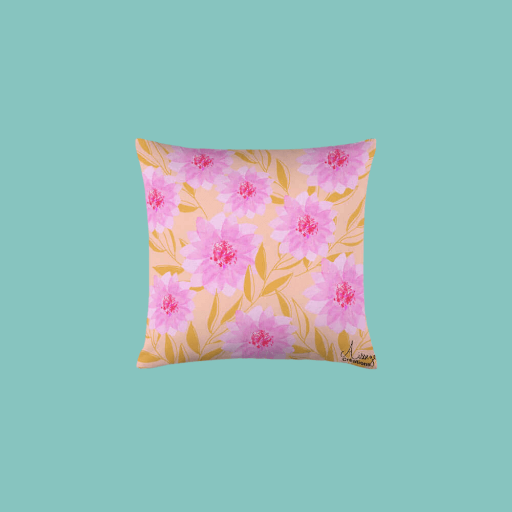 Classic Cushion "Roses and Peach"