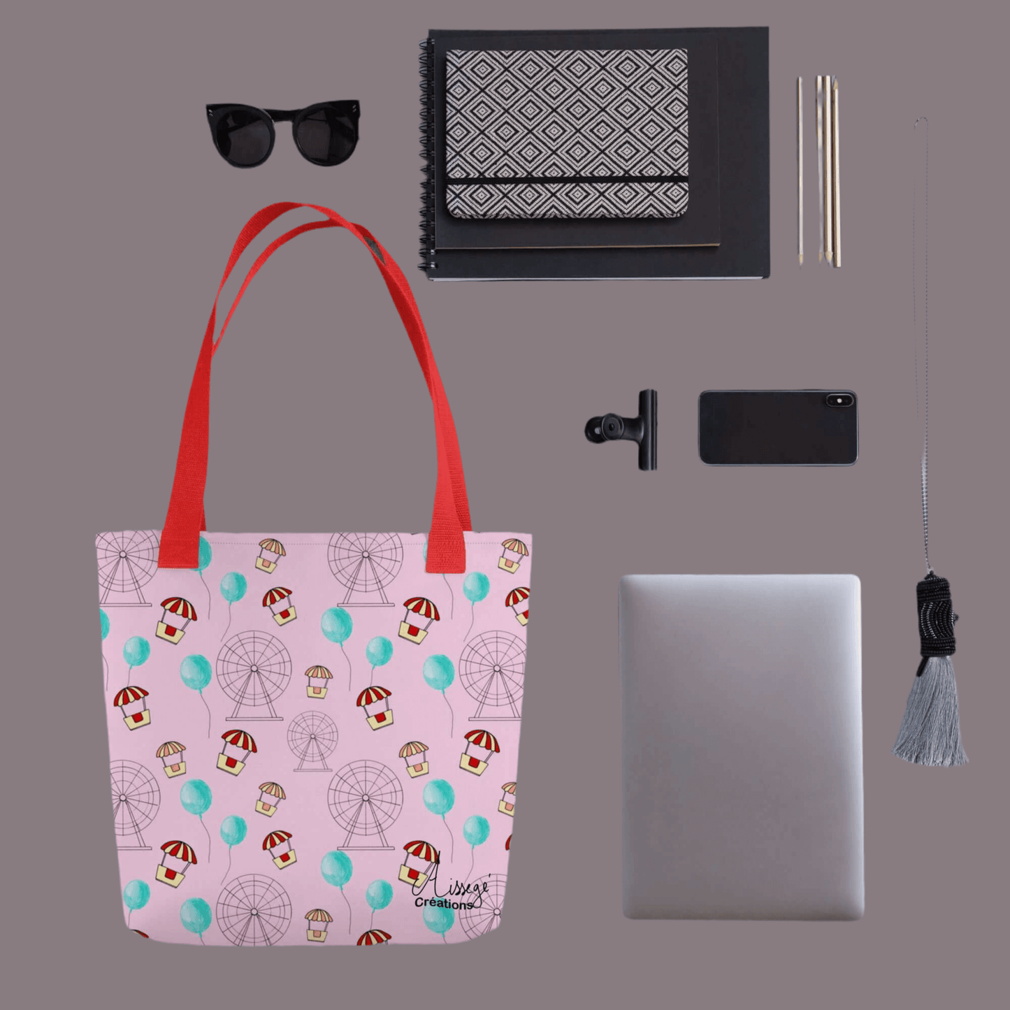 "Funfair and cotton candy" tote bag