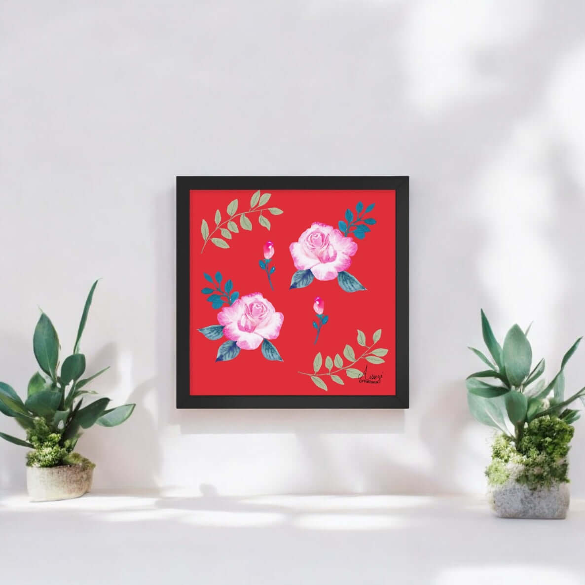 Framed Poster "Garden Roses"