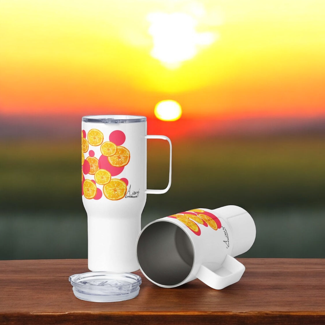 Mug with handle "Sour oranges"