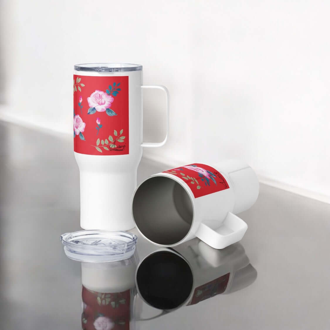 Mug avec anse "Roses du jardin"