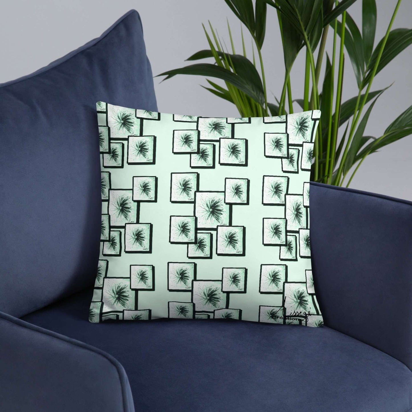 Classic Cushion "Mint Paintings"