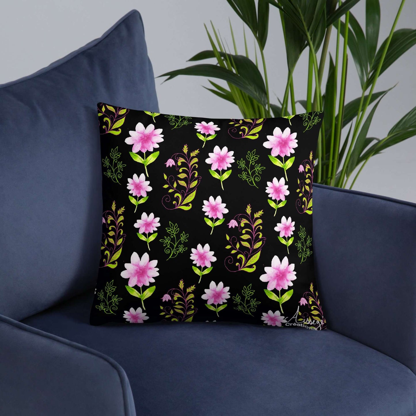 Classic Cushion "Flowers and Arabesques"