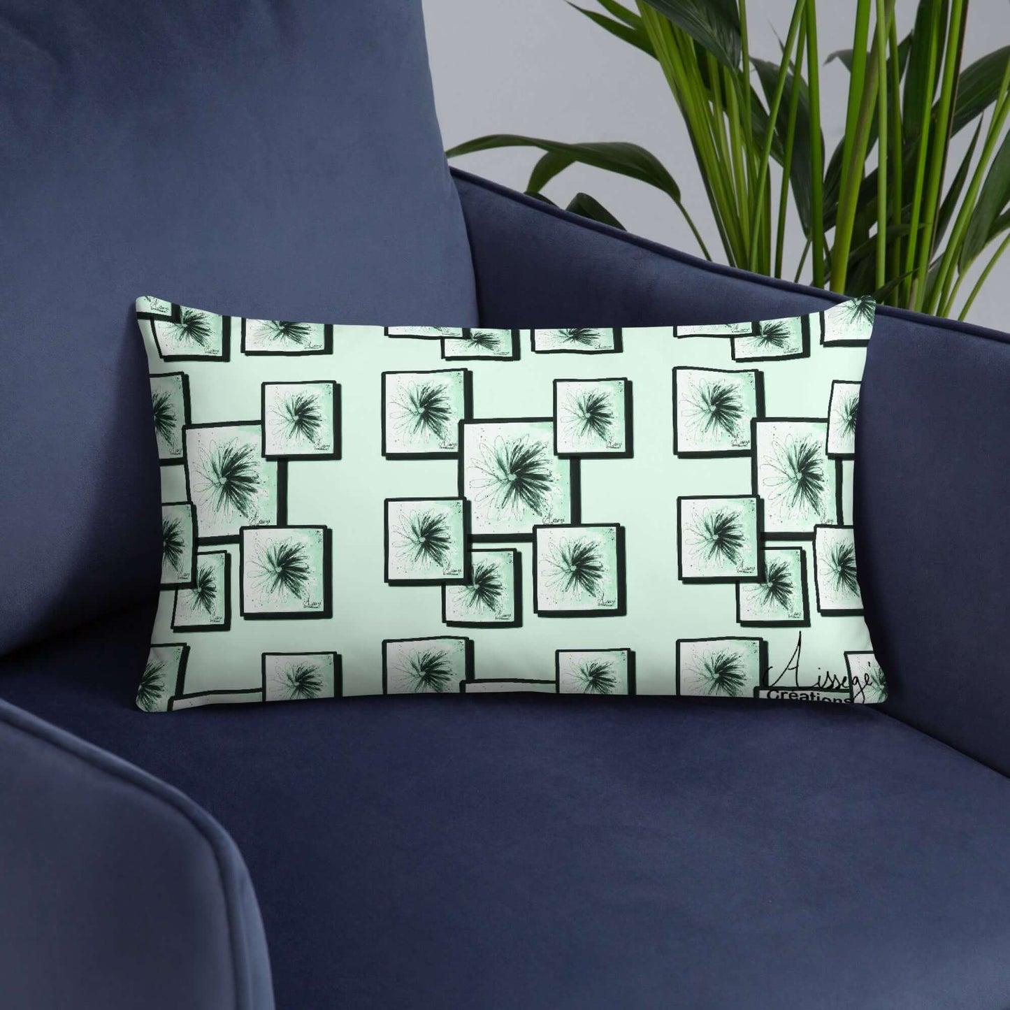 Classic Cushion "Mint Paintings"