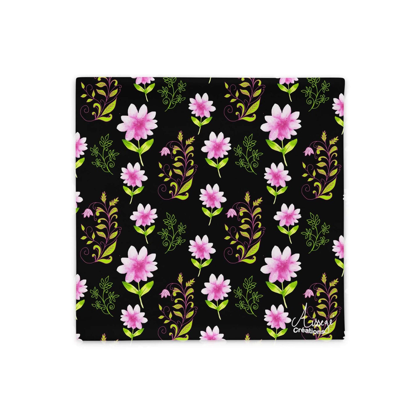 "Flowers and Arabesques" Cushion Cover