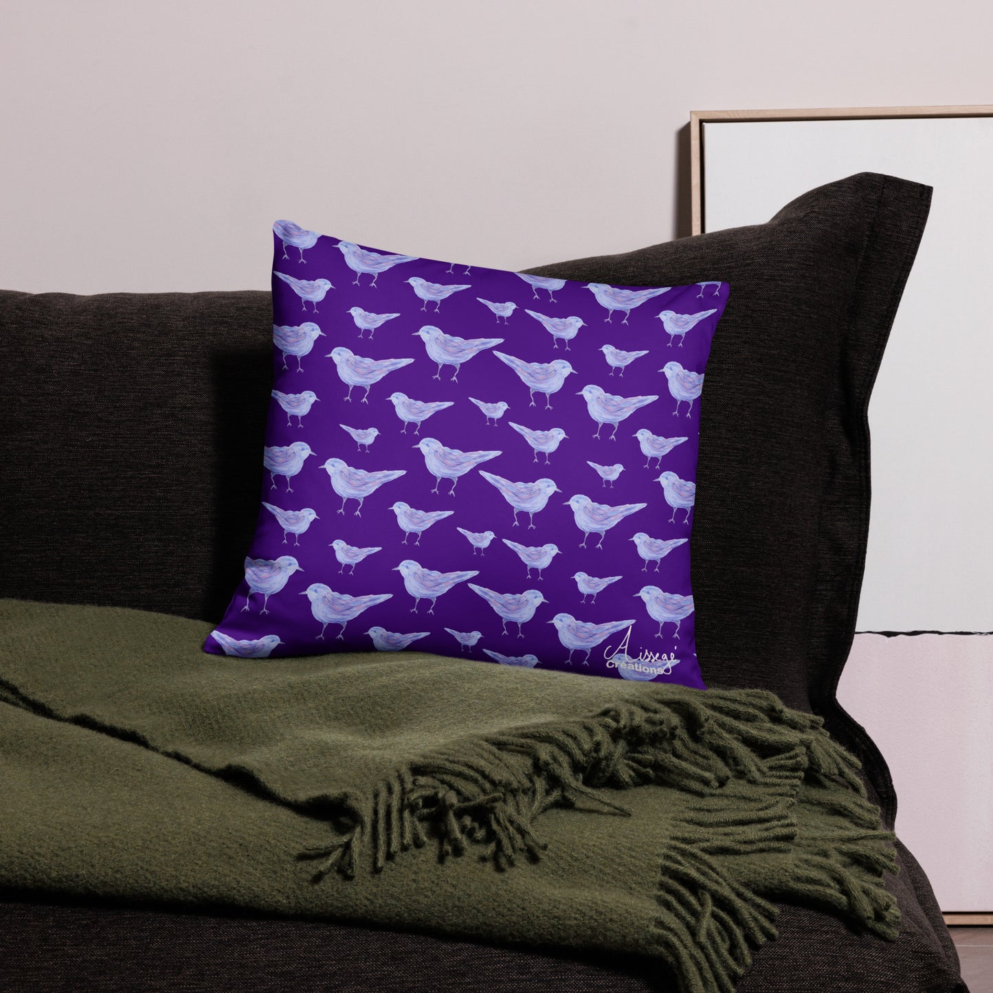 Housse de Coussin "Les oiseaux"