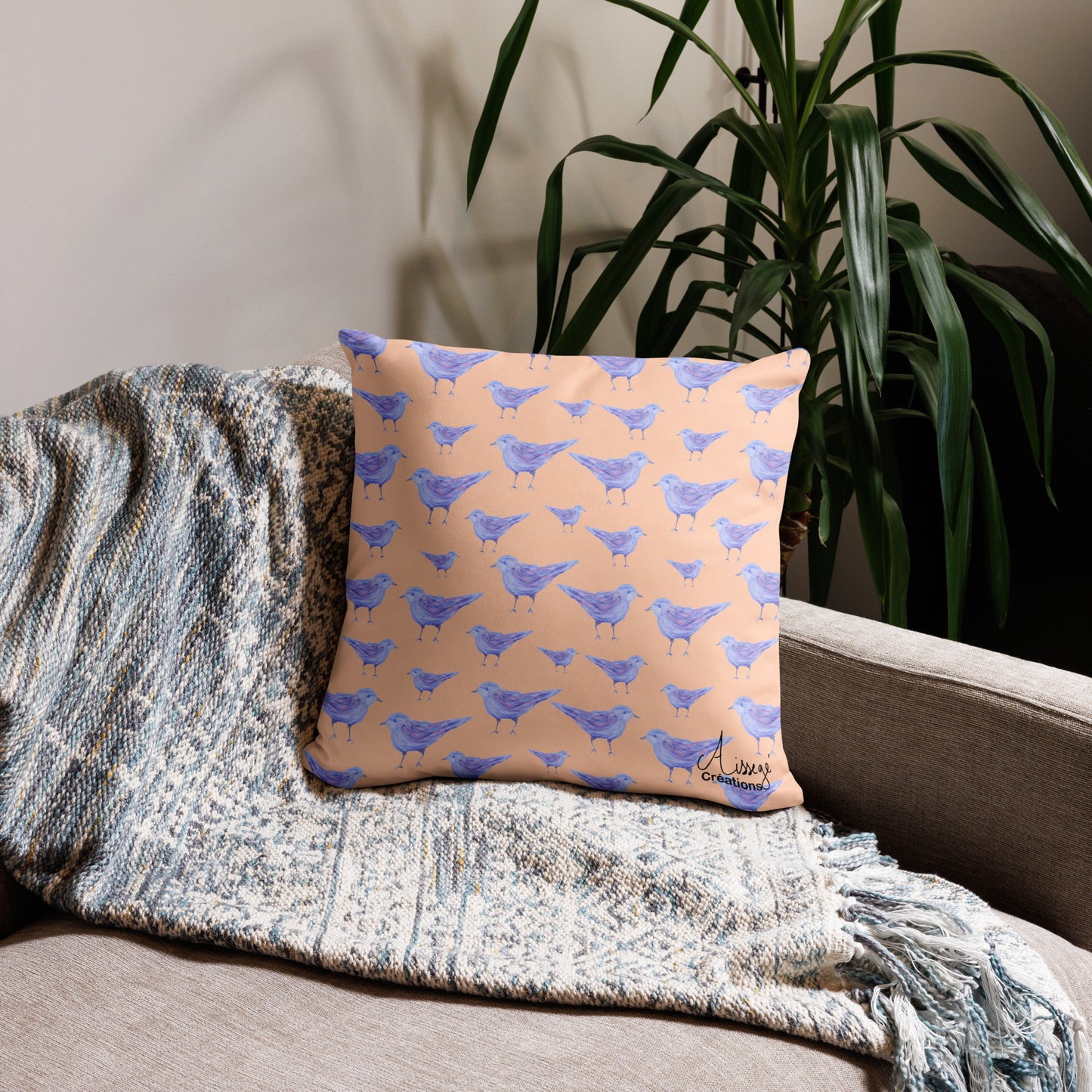 Housse de Coussin "Les oiseaux"