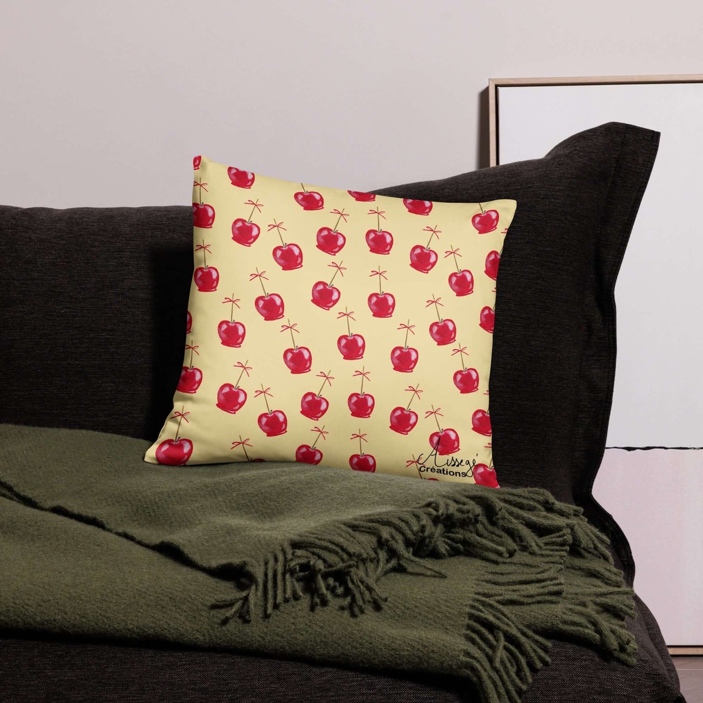 Housse de Coussin "Pommes d'amour"