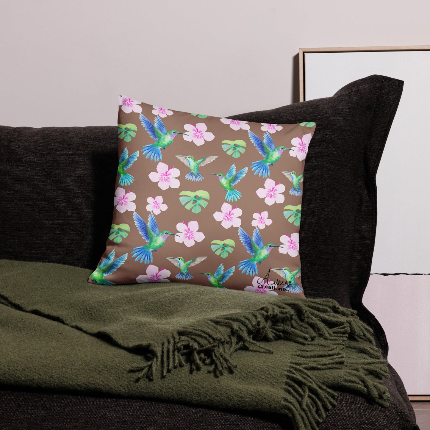 Housse de Coussin "Colibris 2"