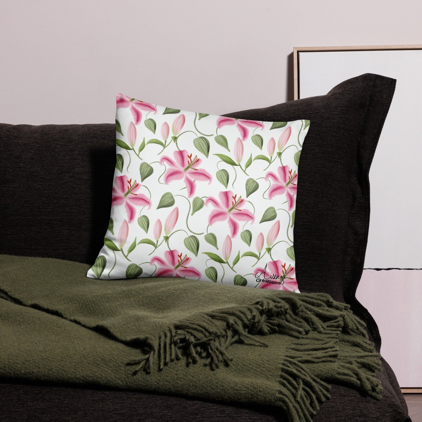 Housse de Coussin "Les Lys"