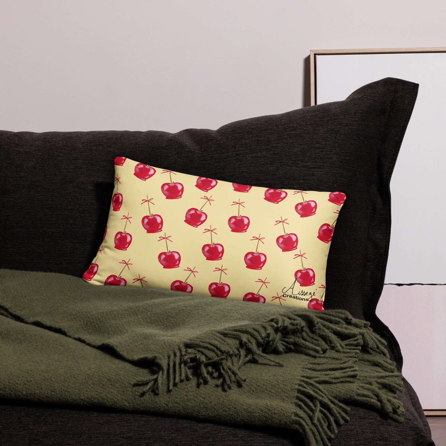 Housse de Coussin "Pommes d'amour"