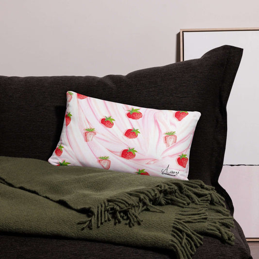 Housse de Coussin "Fraises Chantilly"