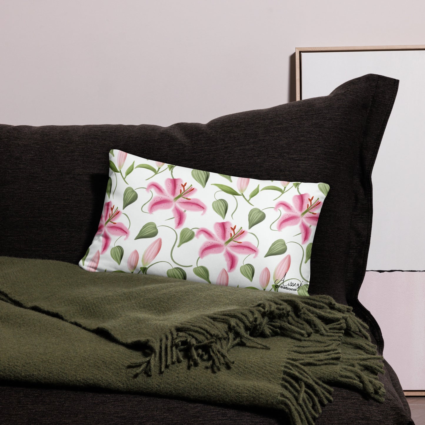 Housse de Coussin "Les Lys"