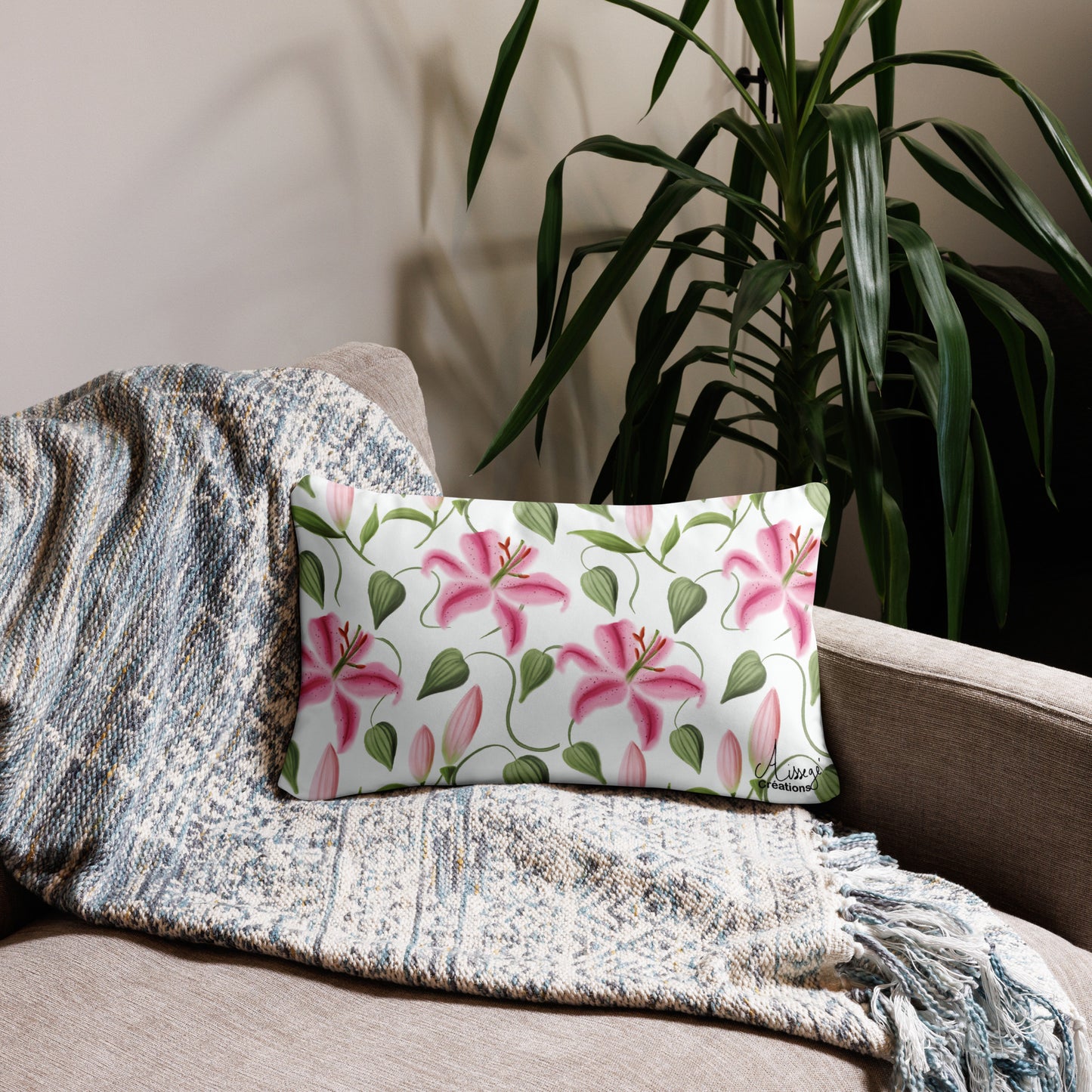 Housse de Coussin "Les Lys"