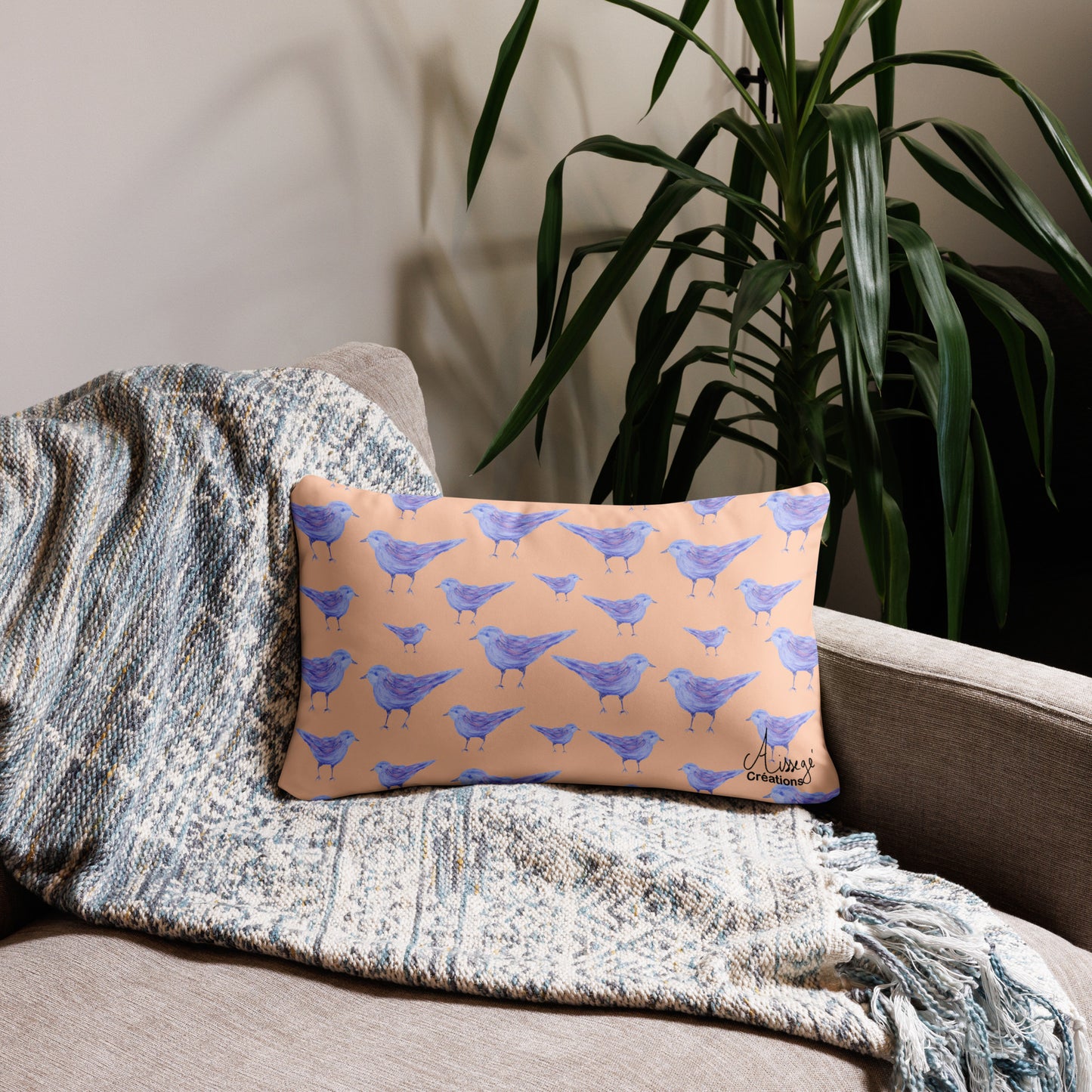 Housse de Coussin "Les oiseaux"