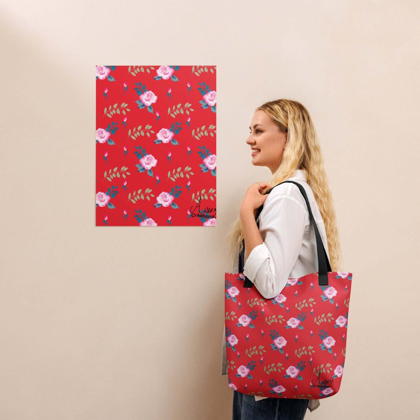 Tote bag "Roses du jardin"